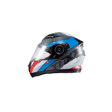 Capacete Texx Gladiator Escamoteável Reisen Azul/Vermelho e Branco