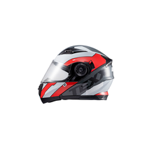 Capacete Texx Gladiator Escamoteável Reisen Vermelho e Branco