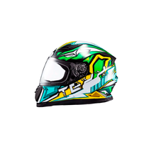 Capacete Texx Hawk Genesis Verde/Amarelo e Azul