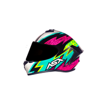 Capacete ASX Draken Thunder Preto/Rosa e Tiffany