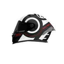 Capacete MT Helmets Breaker Inox A0 Preto e Branco