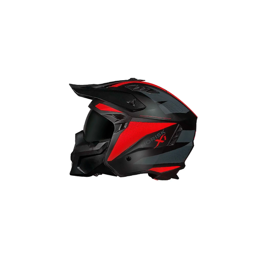 Capacete Norisk Darth II X1 Matte Preto e Vermelho