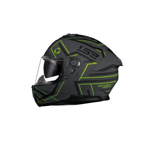 Capacete LS2 FF808 Stream II Maze Preto com Verde
