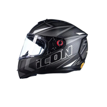 Capacete Peels Icon 23 Fast Preto Fosco Branco