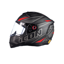 Capacete Peels Icon Fast Preto Fosco e Vermelho