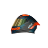 Capacete Norisk Flow Daytona Mat Azul e Laranja