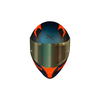 Capacete Norisk Flow Daytona Mat Azul e Laranja