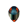 Capacete Norisk Flow Daytona Mat Azul e Laranja
