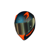 Capacete Norisk Flow Daytona Mat Azul e Laranja