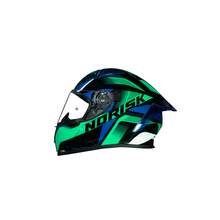 Capacete Norisk Flow Pulse Verde e Azul
