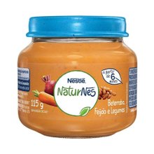 Papinha Naturnes Nestlé Beterraba, Caldo de Feijão e Legumes 115g