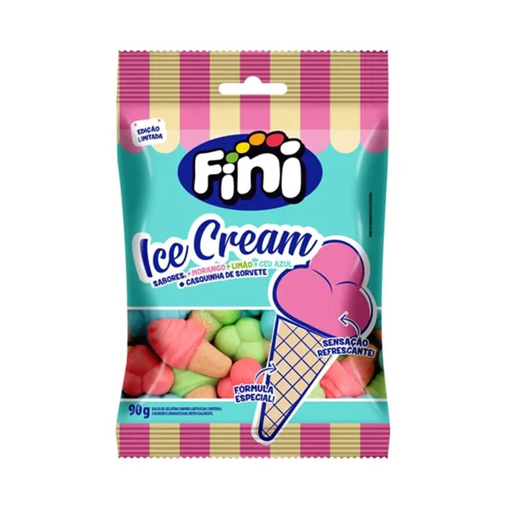 Bala Gelatina Fini 90g Ice Cream