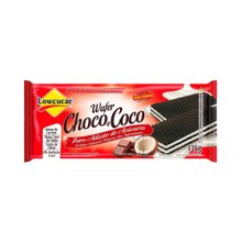 Biscoito Wafer Lowçucar Zero Chocolate/Coco 115g