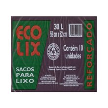 Saco Para Lixo Ecolix 30l Com 10 Unidades