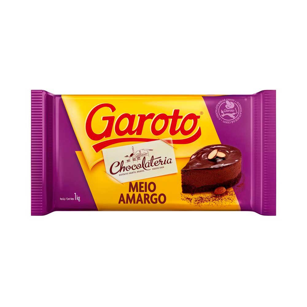 Chocolate Para Cobertura Garoto Meio Amargo 1kg Supermercados Pague Menos