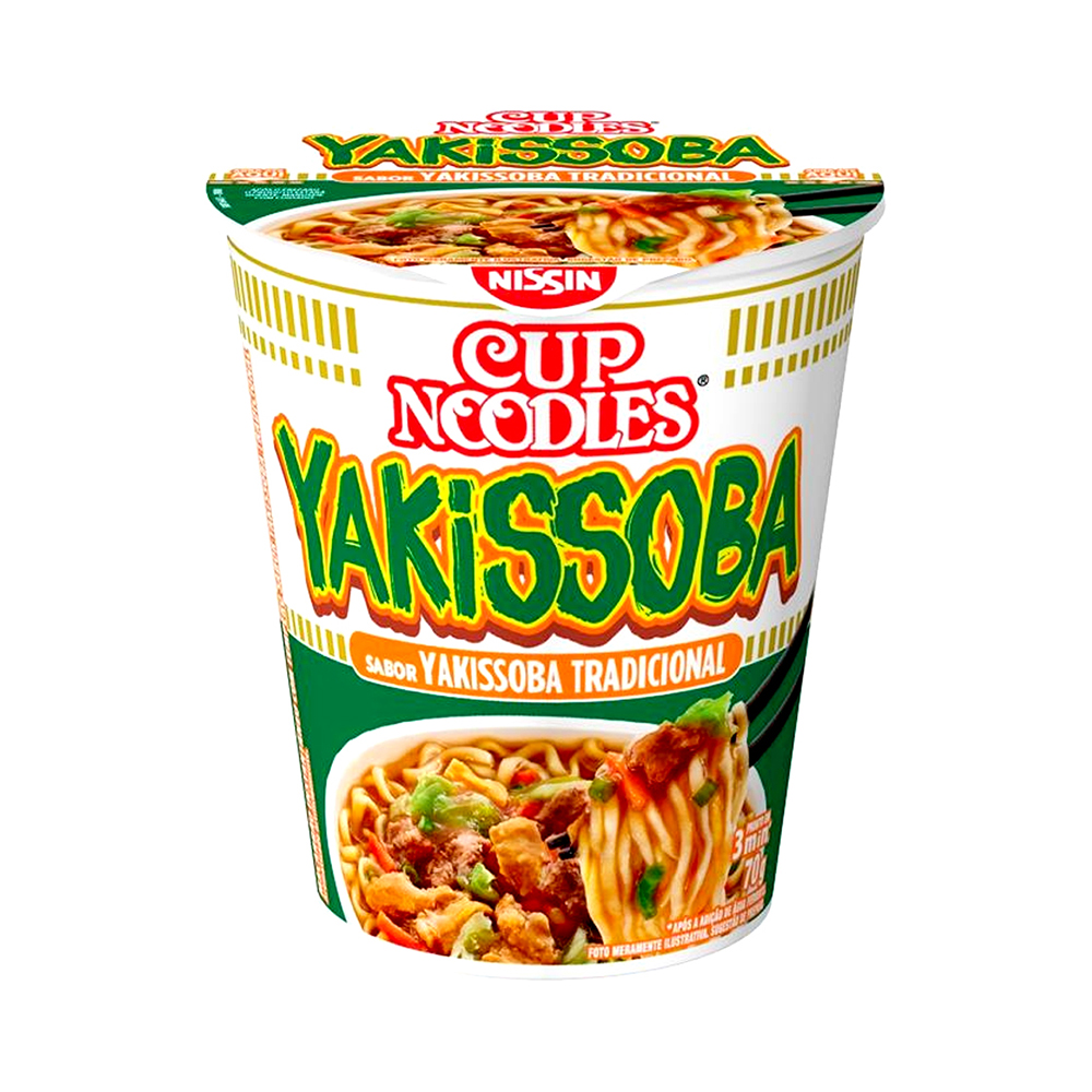 Macarrão Instantâneo Yakissoba Tradicional Nissin Cup Noodles 70g