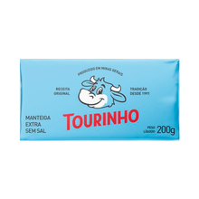 Manteiga Tourinho Tablete Sem Sal 200g