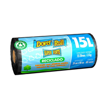 Saco Para Lixo Dover Roll Super Forte Reciclado 15l Com 40 Unidades