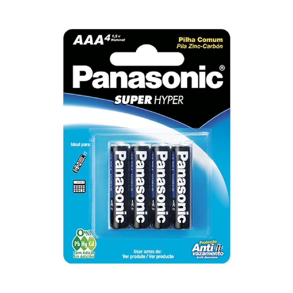 Pilha Panasonic Ultra Hyper Palito Com Unidades Supermercados Pague Menos