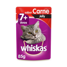 Ração Úmida Para Gatos Adultos 7+ Whiskas Carne Jelly 85g