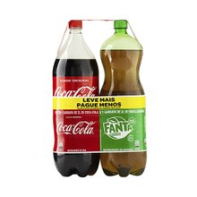 Kit Refrigerante Coca-Cola 2l + Fanta Guaraná 2l