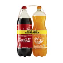 Kit Refrigerante Coca-Cola 2l + Fanta Laranja 2l