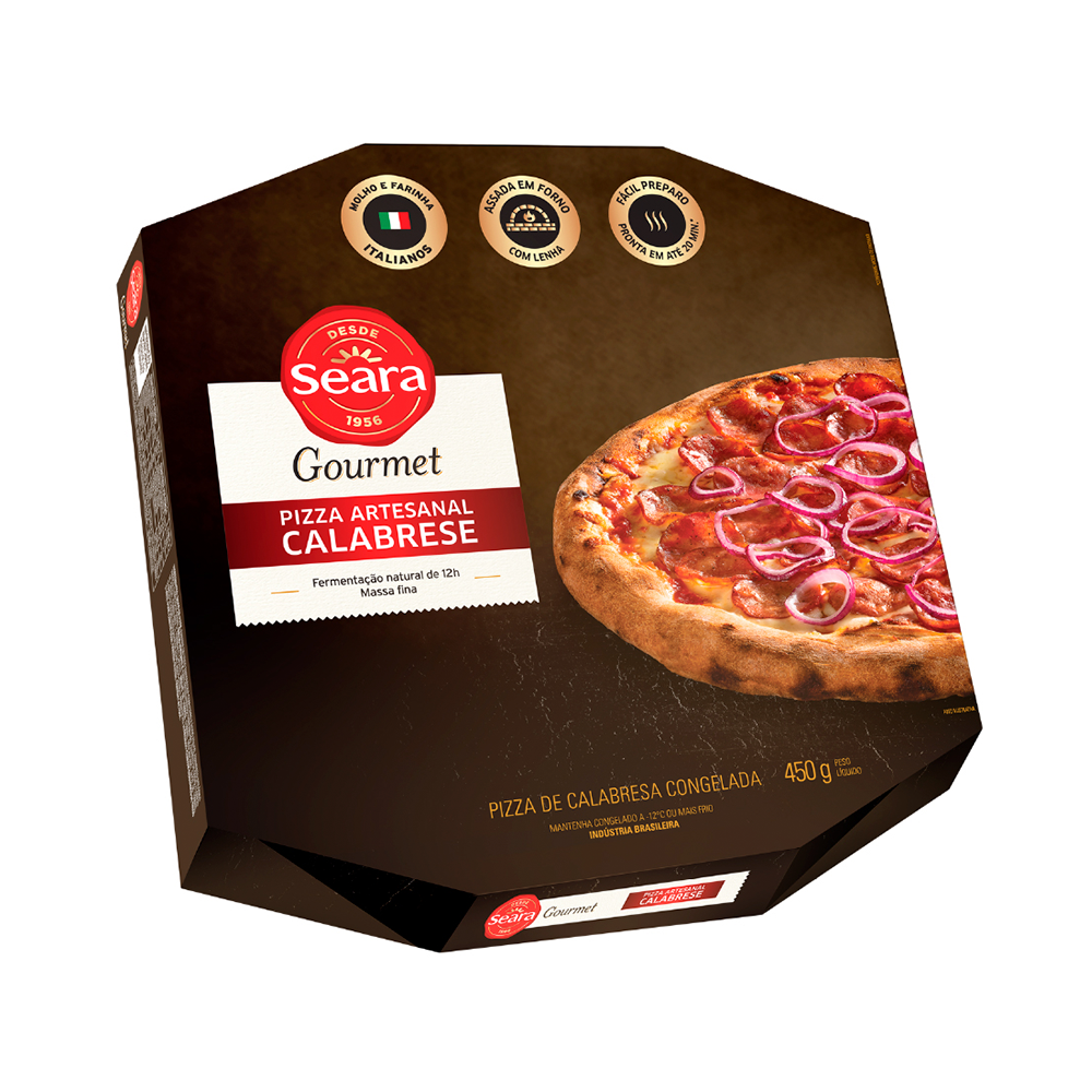Pizza Seara 450g Gourmet Cong. Calabresa