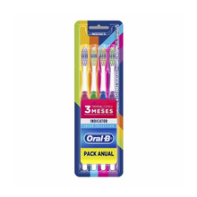 Escova Dental Oral-B Indicator Color Collection Com 4 Unidades