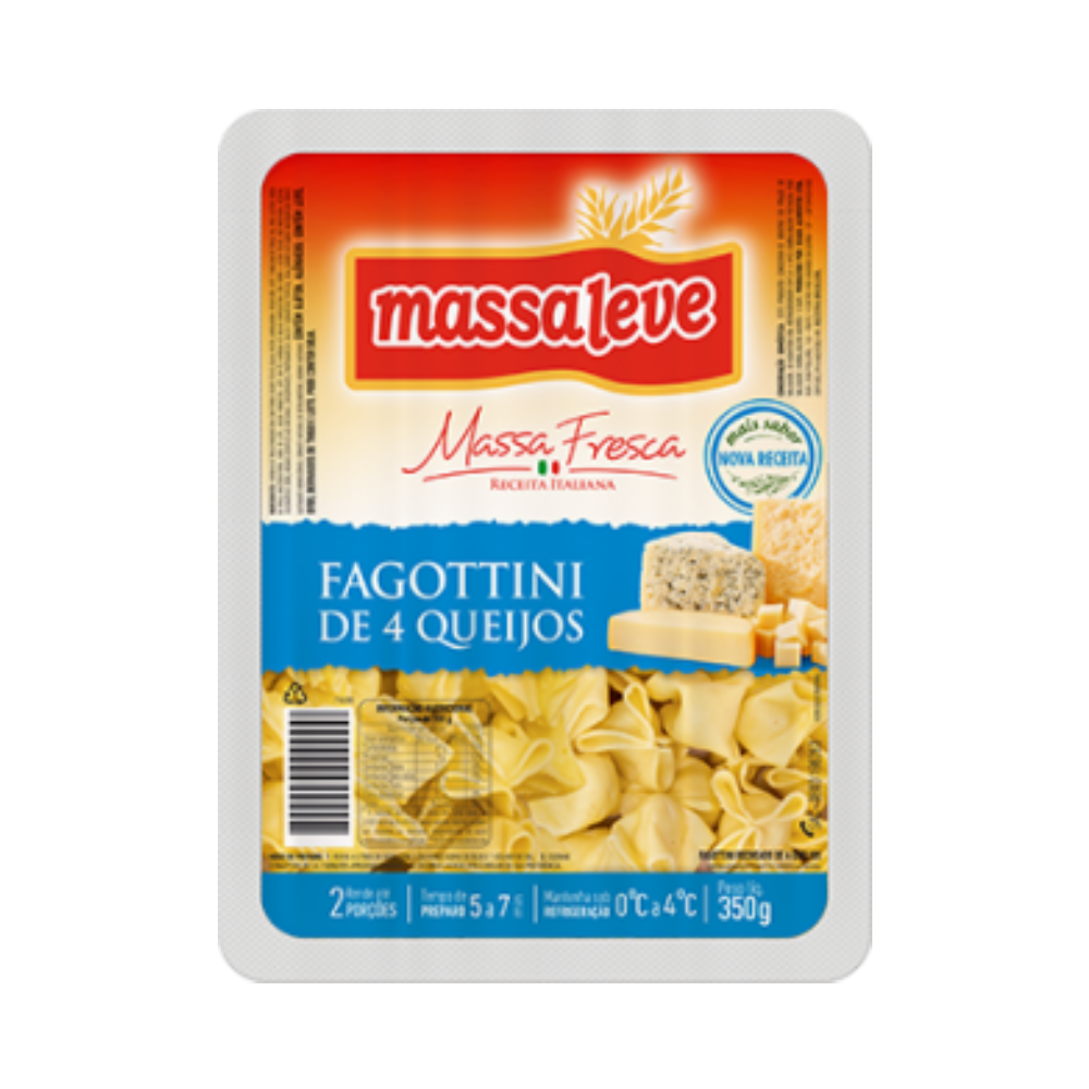 Fagottini Massa Leve 350g Quatro Queijos