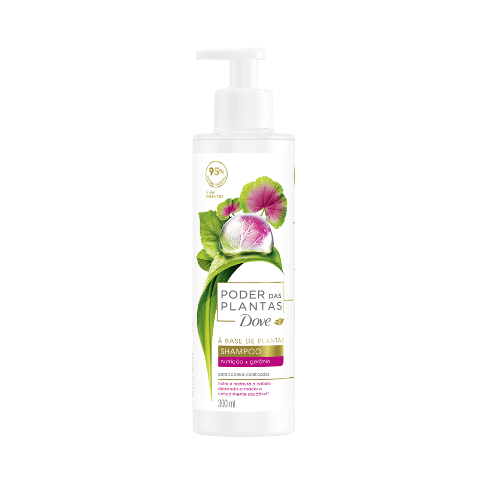 Shampoo Dove O Poder das Plantas Nutrição + Gerânio 300ml