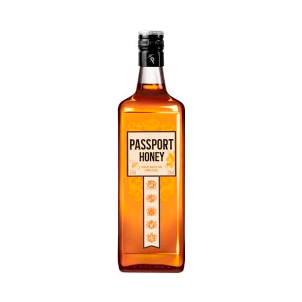 Licor de Whisky Passport Honey Mel 670ml Supermercados Pague Menos