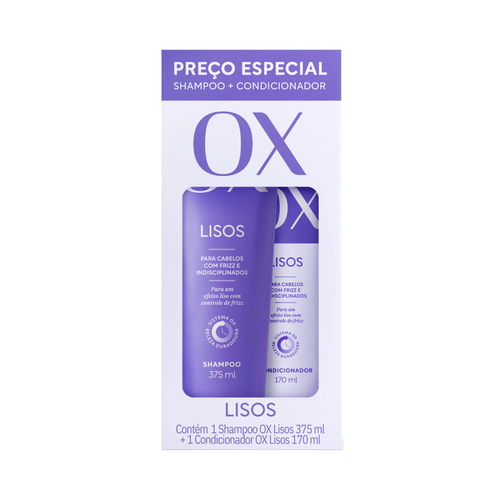 Pack Shampoo Ox Lisos 375ml + Condicionador 170ml