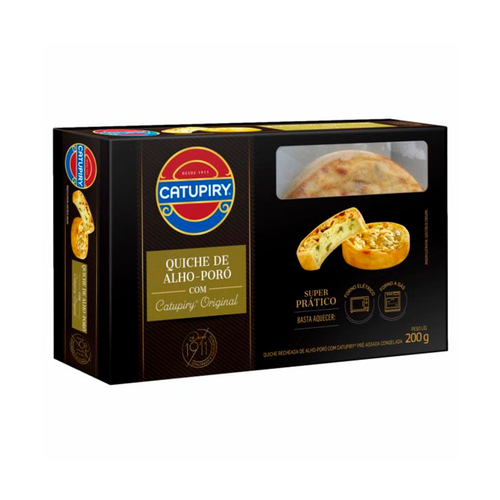 Quiche Catupiry Alho Poró Com Catupiry 200g | Supermercados Pague Menos