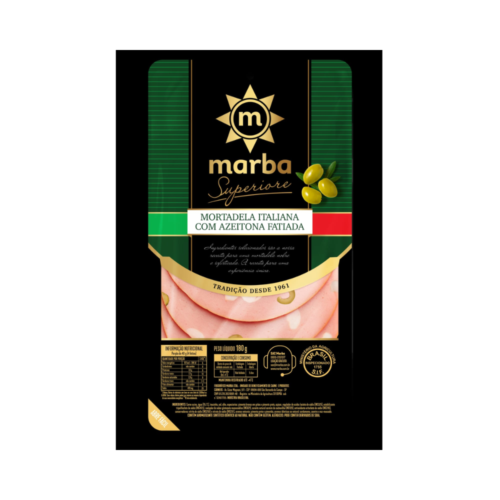 Mortadela Ital Marba 180g Superiore
