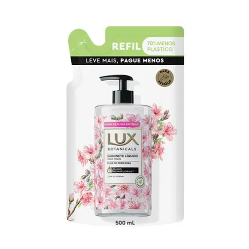 Sabonete Líquido Lux Flor de Cerejeira Refil 500ml