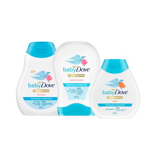 Kit Banho Dove Baby Hidrata o Enriquecida