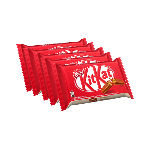 Kit 5 Unidades Chocolate Kit Kat Ao Leite 41,5g Supermercados Pague Menos