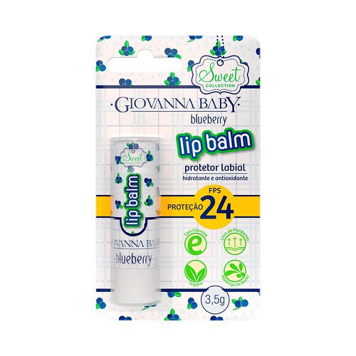 Protetor Labial Lip Balm Giovanna Baby FPS 24 Blueberry 3,5g