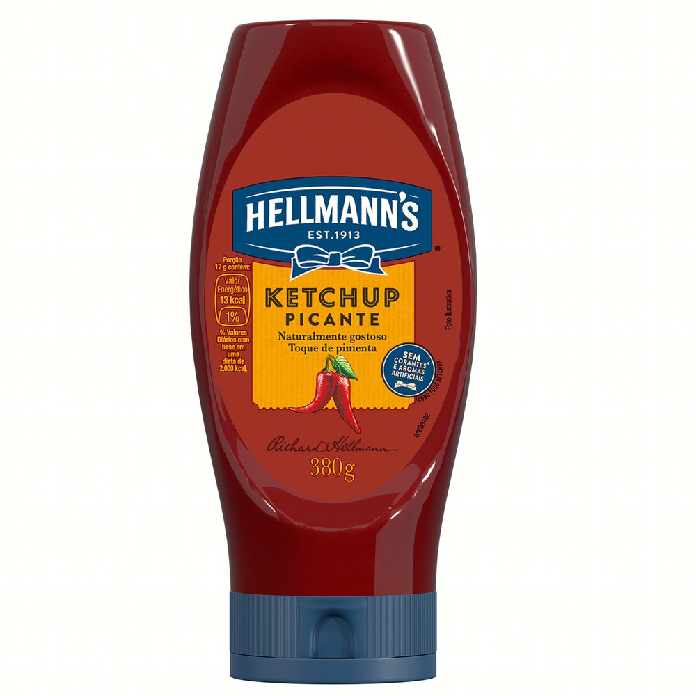 Ketchup Picante Hellmann&amp;#39;s Squeeze 380g | Trimais