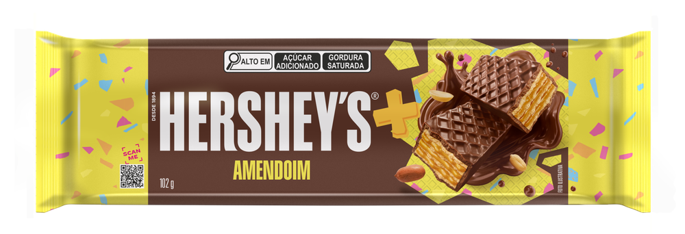 Choc Hersheys Wafer 102g Mais Amendoim Trimais