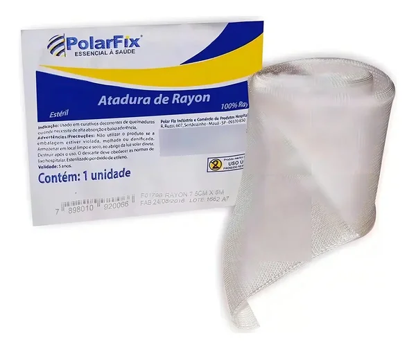 ATADURA DE RAYON  7,5CM X 5,0M  ESTERIL POLAR FIX